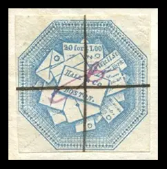 Hale & Co. pierwszy znaczek prekasowany precancel